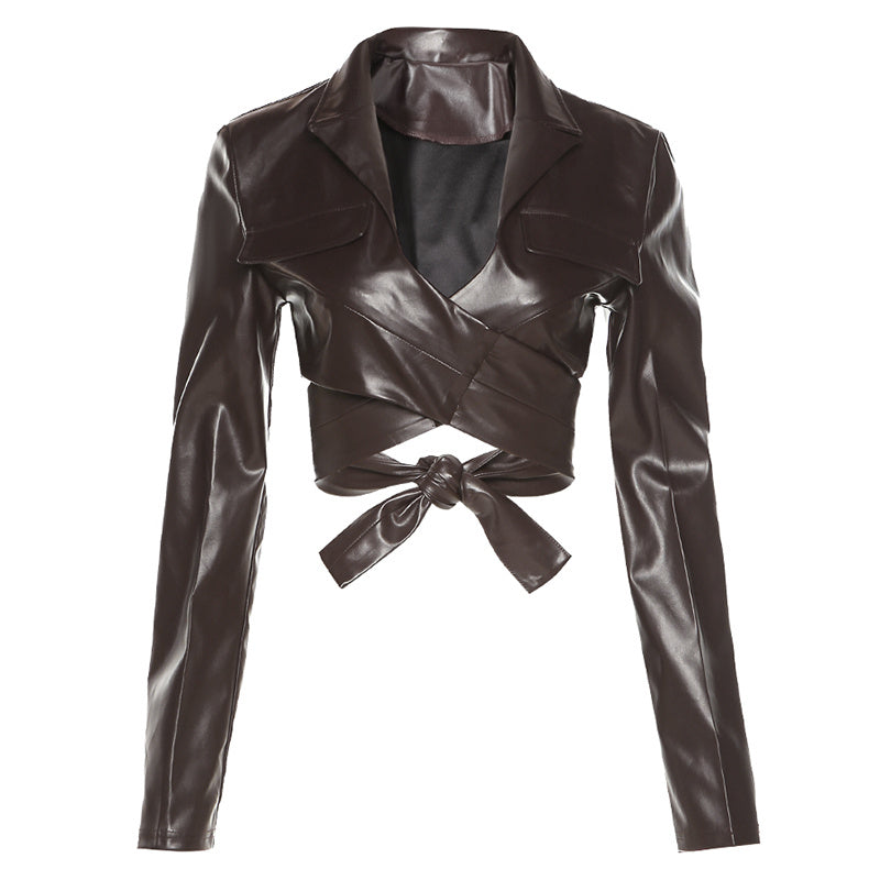 Selena Cross Waist Leather