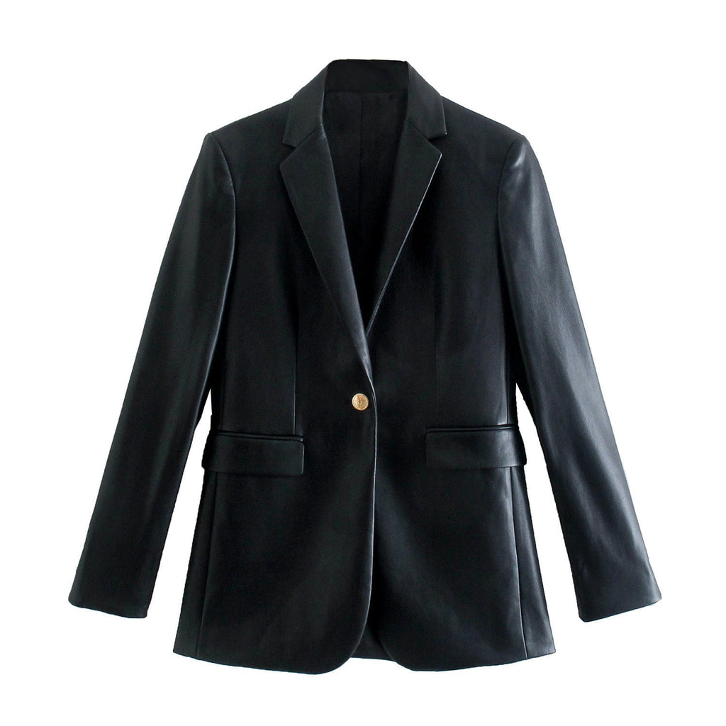 Slex High Leather Coat