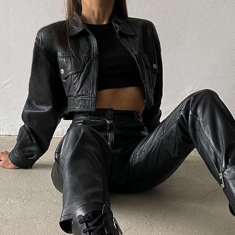 Selena Mid Leather Jacket