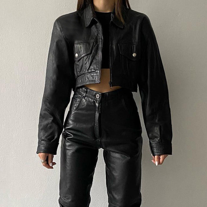 Selena Mid Leather Jacket