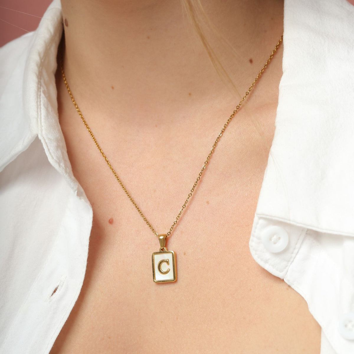 Shell Letter Necklaces