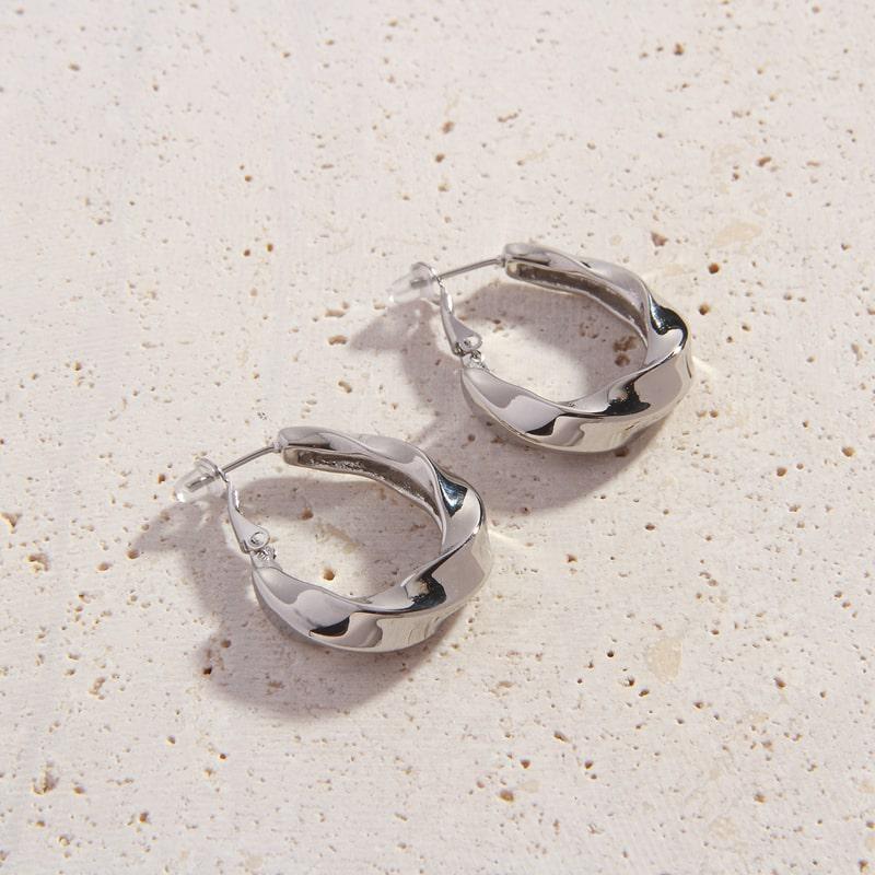 Silver Fia Hoops