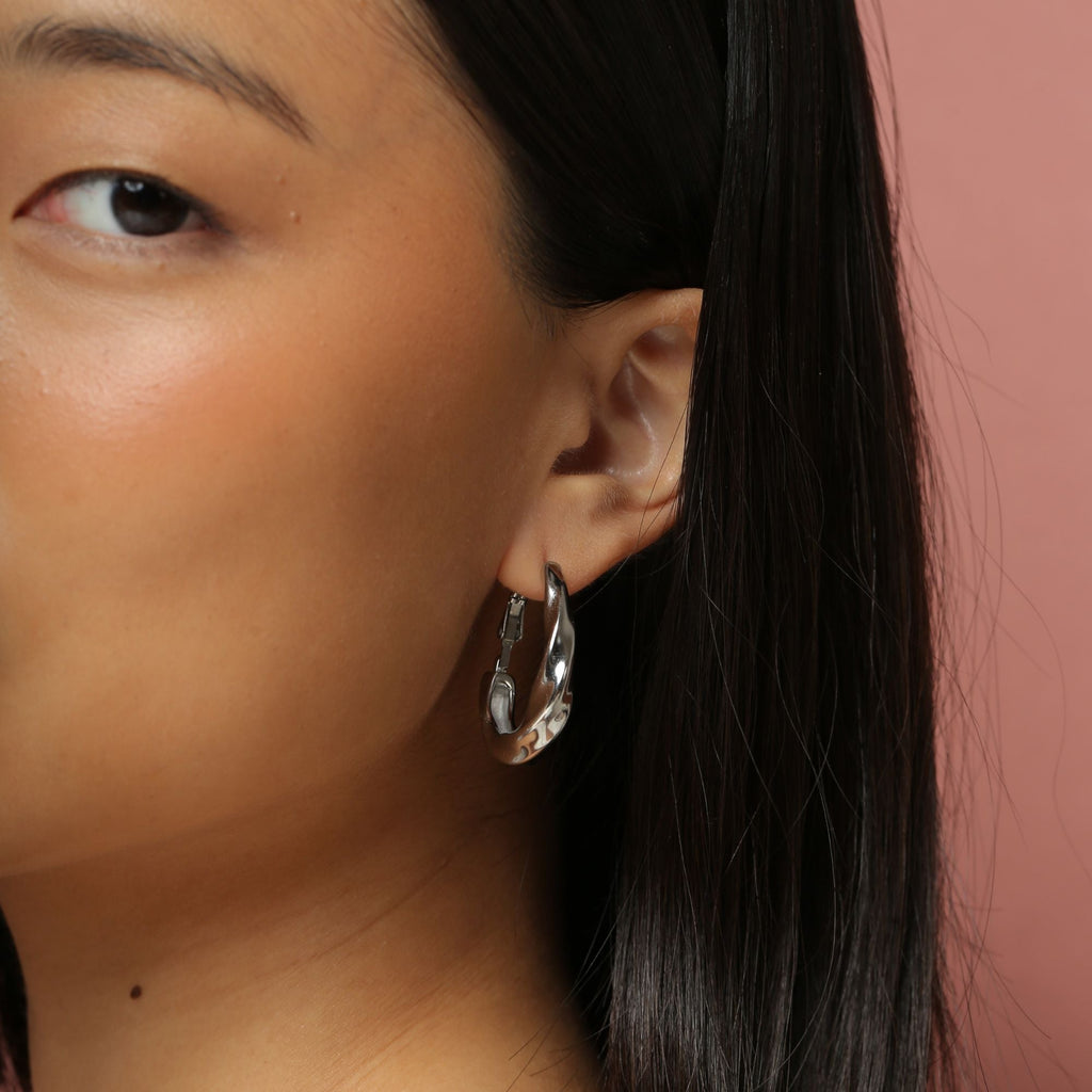 Silver Fia Hoops
