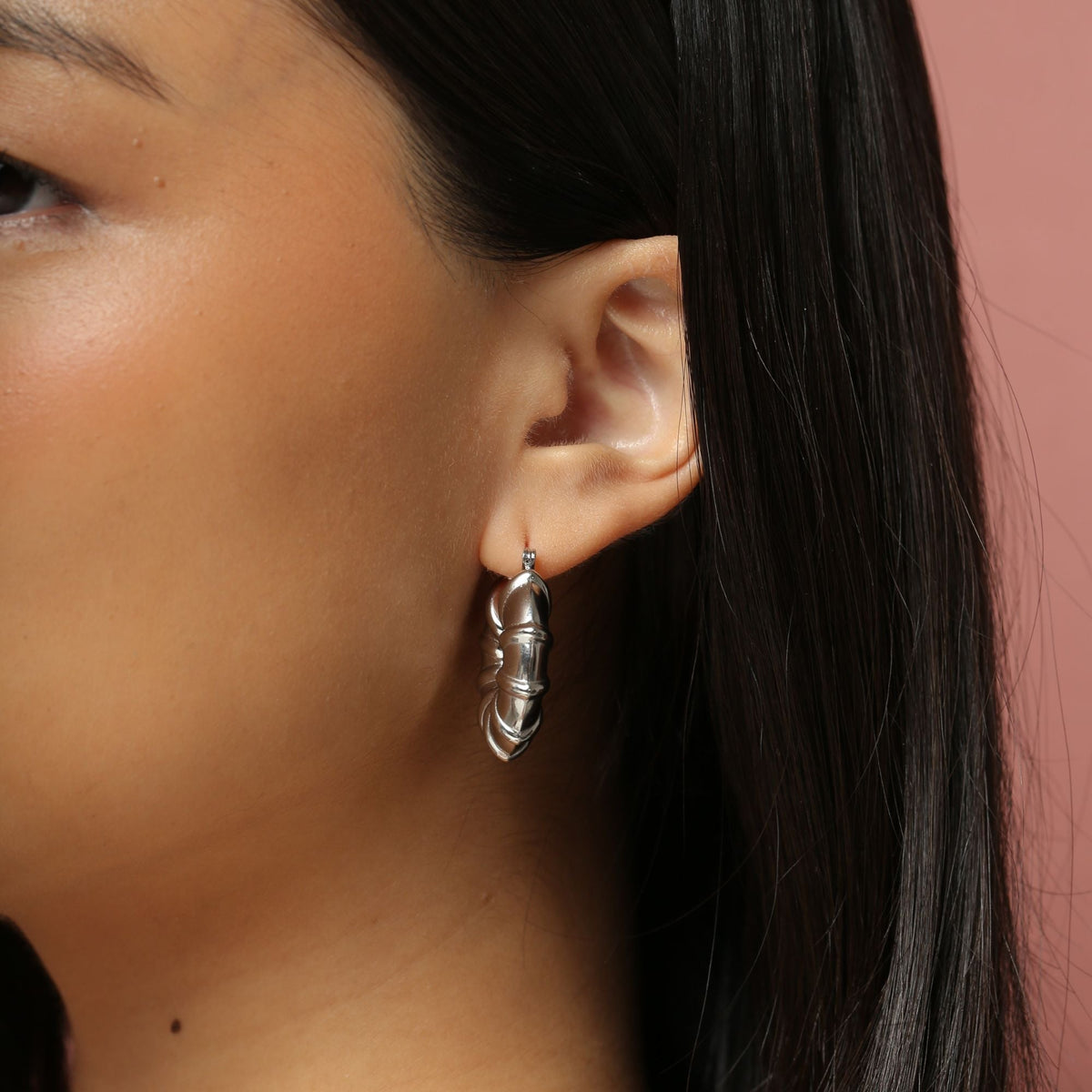 Silver Fiorella Hoops
