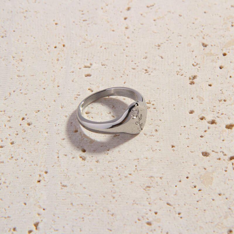 Silver Rose Ring