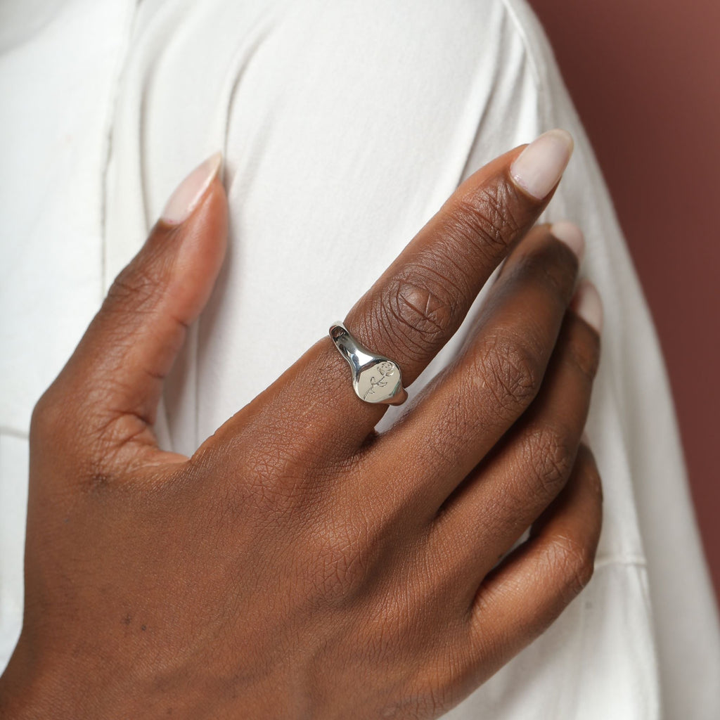 Silver Rose Ring