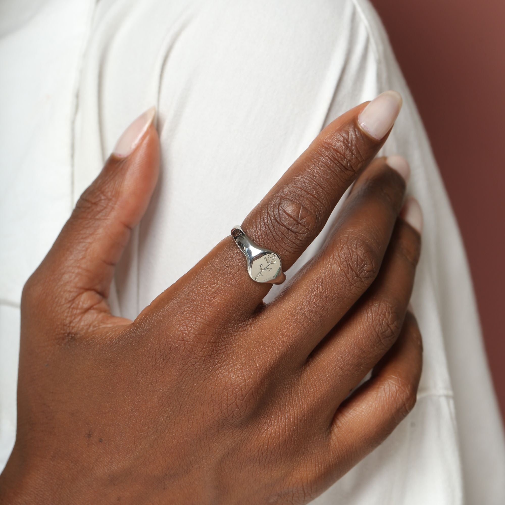 Silver Rose Ring